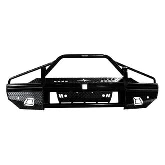 Frontier Truck Gear® - Commercial Xtreme Series Full Width Black Powder Coated Front HD Bumper with Pre-Runner Guard