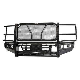 Frontier Truck Gear® - Original Series Full Width Black Powder Coated Front HD Bumper with Full Grille Guard