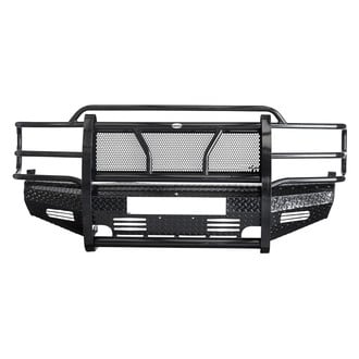 Frontier Truck Gear® - Original Series Full Width Black Powder Coated Front HD Bumper with Full Grille Guard