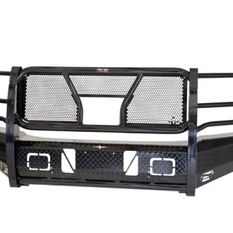 Frontier Truck Gear® - Original Series Full Width Black Powder Coated Front HD Bumper with Full Grille Guard