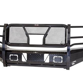 Frontier Truck Gear® - Original Series Full Width Black Powder Coated Front HD Bumper with Full Grille Guard