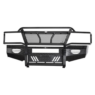 Frontier Truck Gear® - Original Series Full Width Black Powder Coated Front HD Bumper with Full Grille Guard