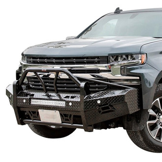 Frontier Truck Gear® - Xtreme Series Full Width Black Powder Coated Front HD Bumper with Pre-Runner Guard