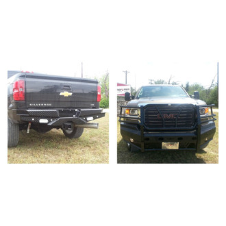 Frontier Truck Gear® - 2-Pc Full Width Front HD Bumper Kit