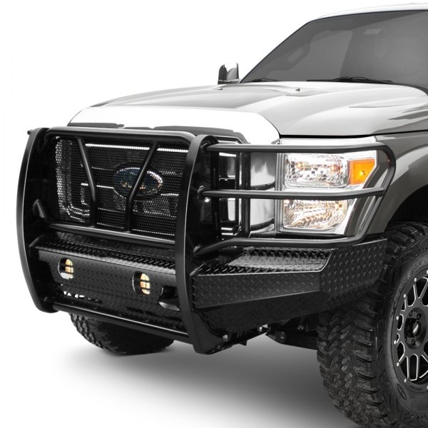 Frontier Truck Gear® - Full Width Front HD Black Bumper 