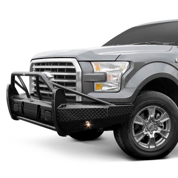 Frontier Truck Gear® - Xtreme Series Full Width Front HD Black Powder Coated Bumper 