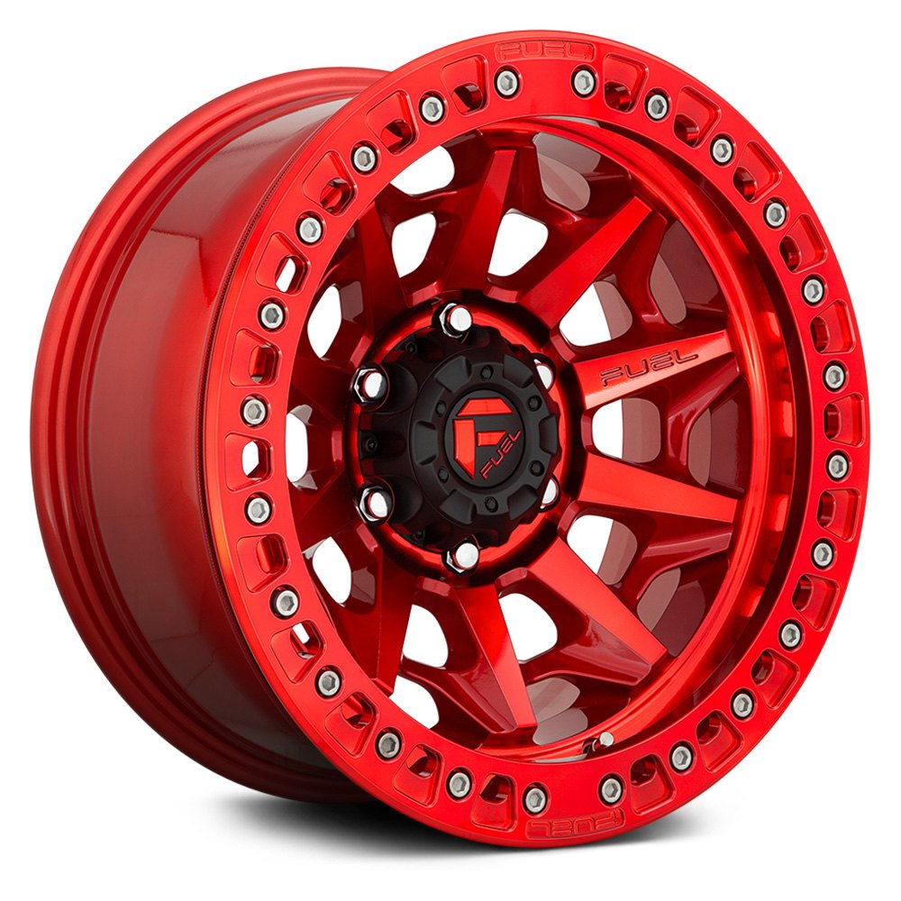 FUEL® D113 BEADLOCK COVERT Wheels - Candy Red Rims - D11317907545