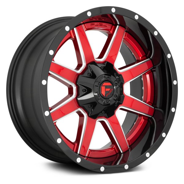 FUEL® - D250 MAVERICK 2PC CAST CENTER Candy Red with Gloss Black Lip