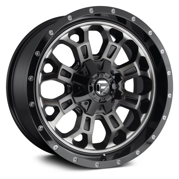 FUEL® - D561 CRUSH 1PC Matte Black with Machined Face and Double Dark Tint
