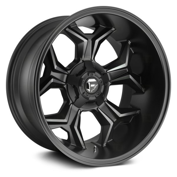 FUEL® - D605 AVENGER 1PC Matte Black with Machined Face and Double Dark Tint