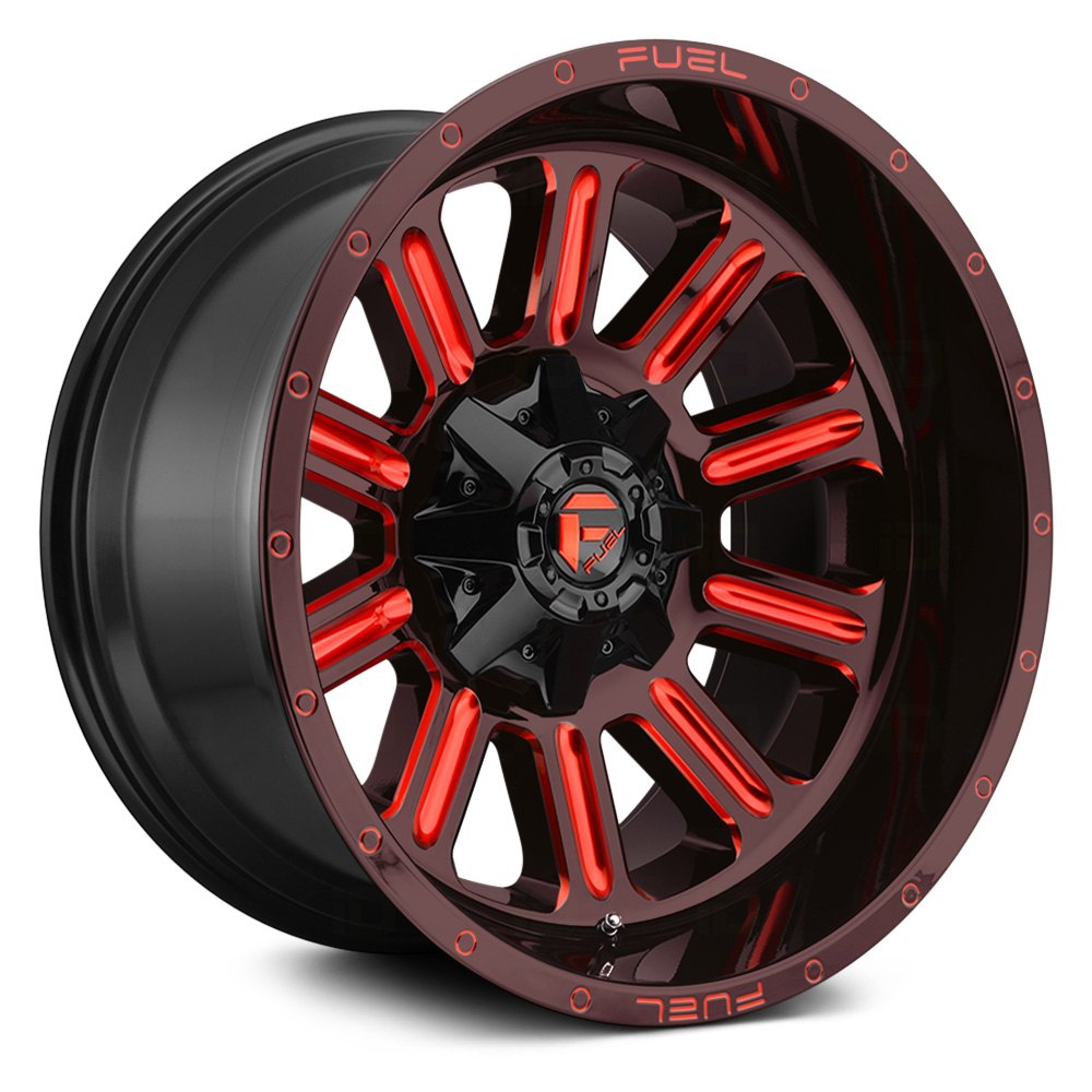 Fuel Off-Road D75520902750 Fuel Off-Road Reaction D755 Gloss Black Milled Red Ti