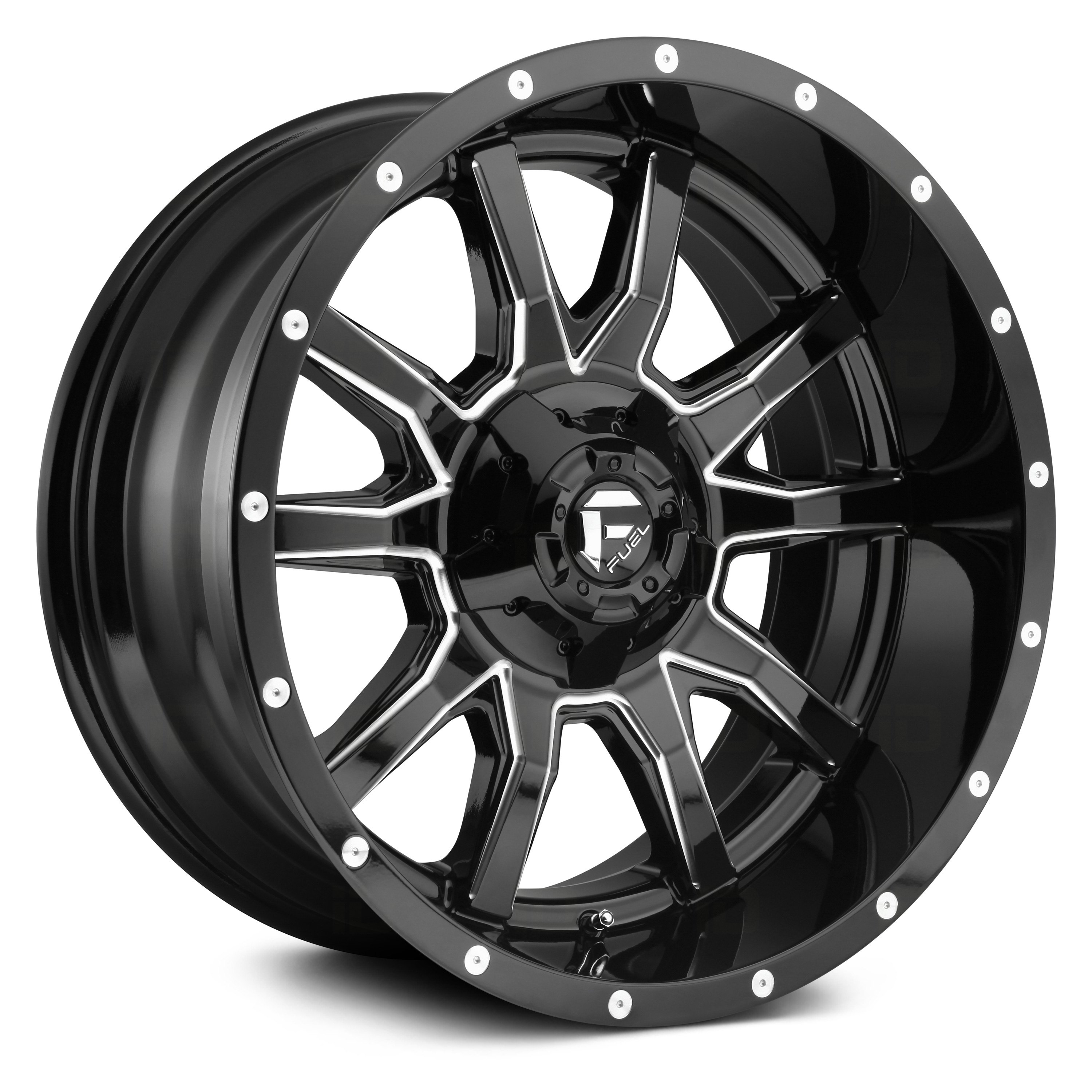 FUEL® D627 VANDAL Wheels - Gloss Black with Milled Accents Rims