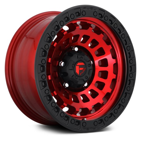 FUEL® - D632 ZEPHYR 1PC Candy Red with Matte Black Ring