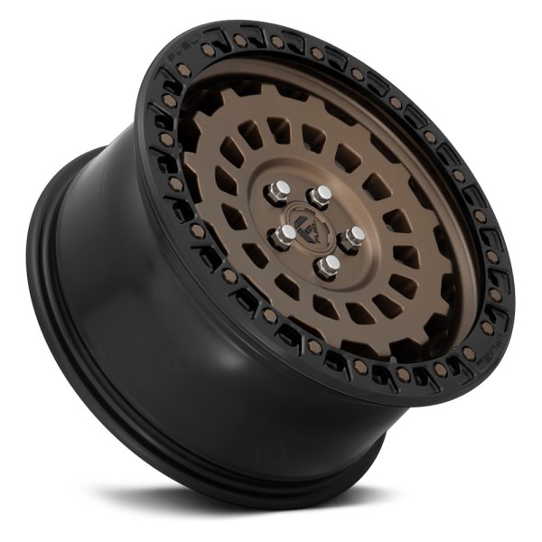 FUEL® D634 TRUCK ZEPHYR Wheels - Bronze Center with Black Lip Rims