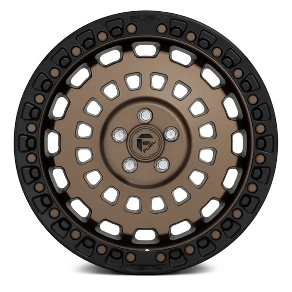 FUEL® D634 TRUCK ZEPHYR Wheels - Bronze Center with Black Lip Rims