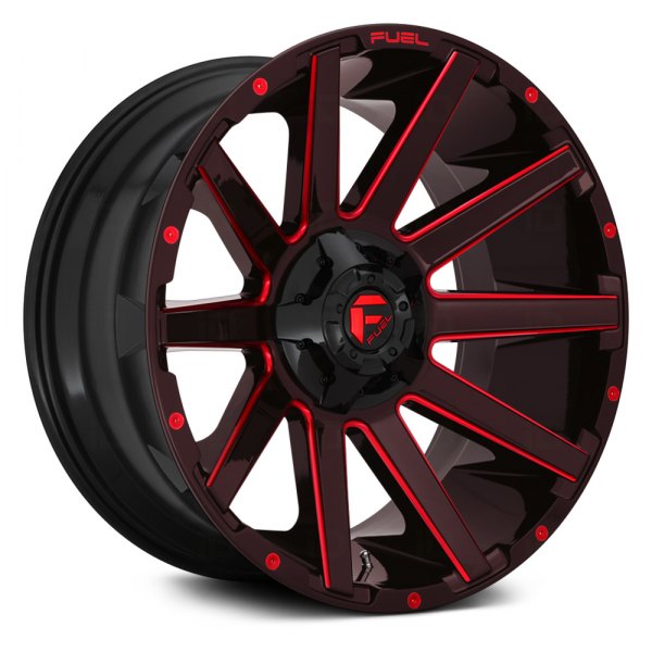 FUEL® - D643 CONTRA 1PC Gloss Black with Candy Red Accents