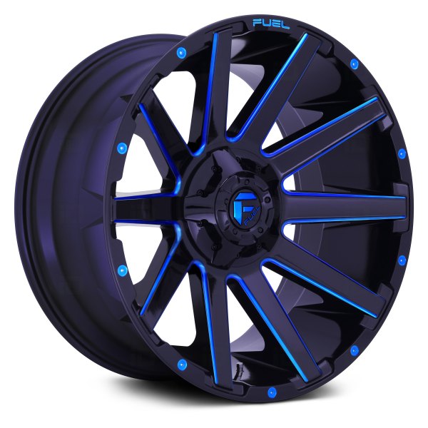 FUEL® - D644 CONTRA 1PC Gloss Black with Candy Blue