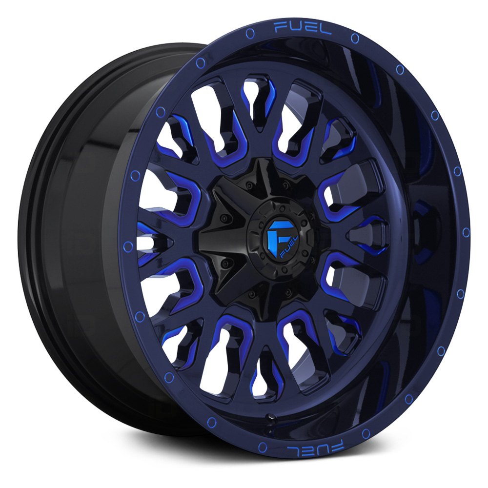 FUEL® - D645 STROKE 1PC Gloss Black with Candy Blue Accents (20