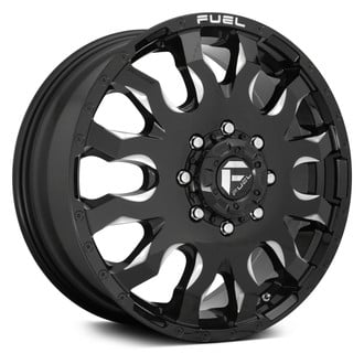 FUEL® - D673 DUALLY BLITZ Gloss Black with Milled Accents