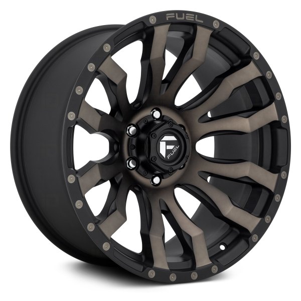 FUEL® - D674 BLITZ 1PC Matte Black with Machined Face and Double Dark Tint