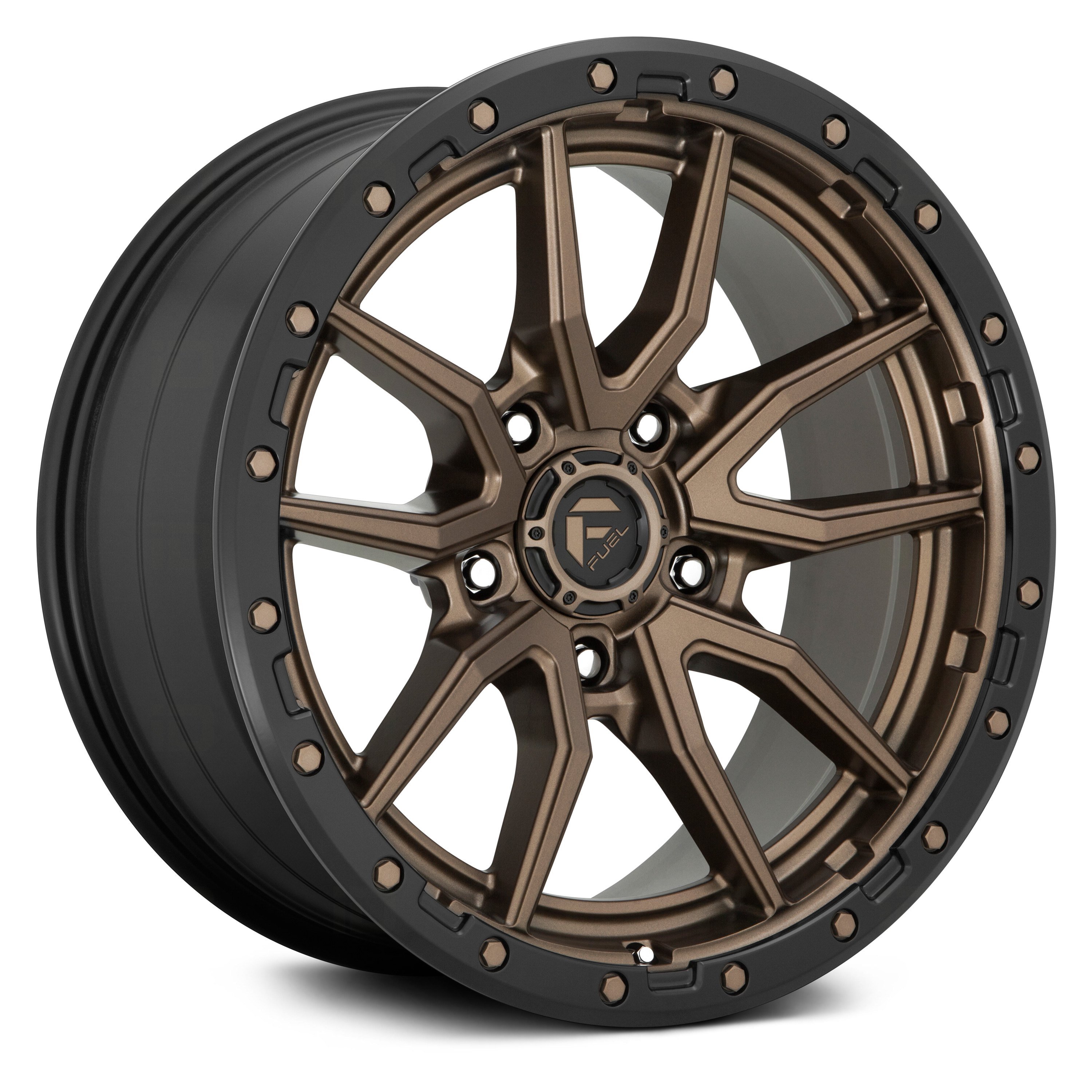 FUEL® D681 REBEL 5 Wheels - Bronze Center with Black Lip Rims ...