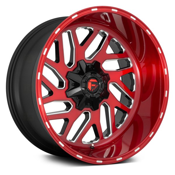 FUEL® - D691 TRITON 1PC Brushed Candy Red with Milled Accents