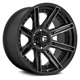FUEL® - D708 ROGUE Gloss Black with Machined Face and Double Dark Tint