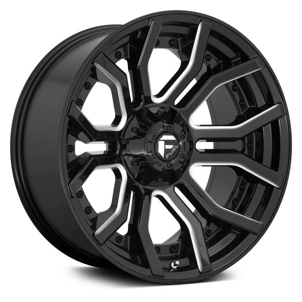 FUEL® - D711 RAGE 1PC Gloss Black with Milled Accents
