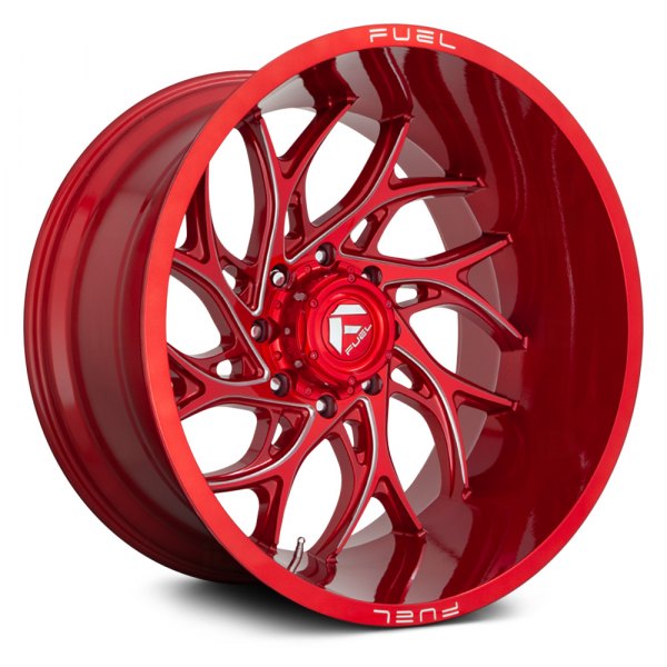 FUEL® - D742 RUNNER 1PC Candy Red with Milled Accents