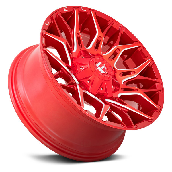 FUEL® D771 TWITCH Wheels - Candy Red with Milled Accents Rims
