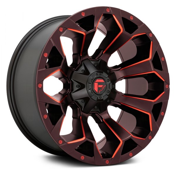 FUEL® - D787 ASSAULT 1PC Matte Black with Red Milled Accents