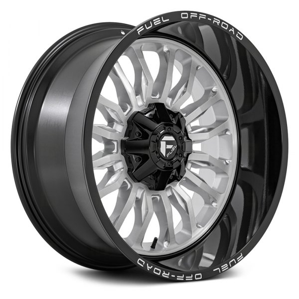 FUEL® - D798 ARC 1PC Brushed Silver with Black Lip