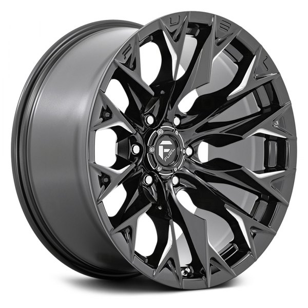 FUEL® - D803 FLAME 6 1PC Gloss Black with Milled Accents