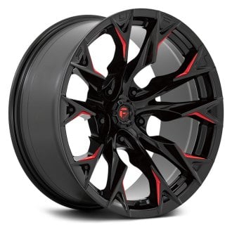 FUEL® - D823 FLAME 5 Gloss Black with Candy Red Accents