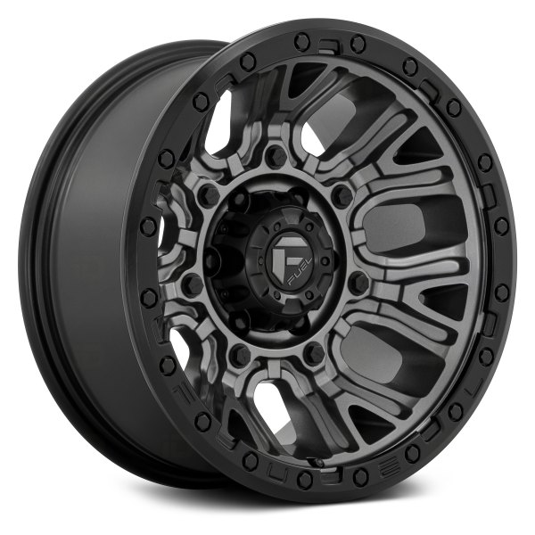 FUEL® - D825 TRACTION 1PC Matte Gunmetal with Black Ring