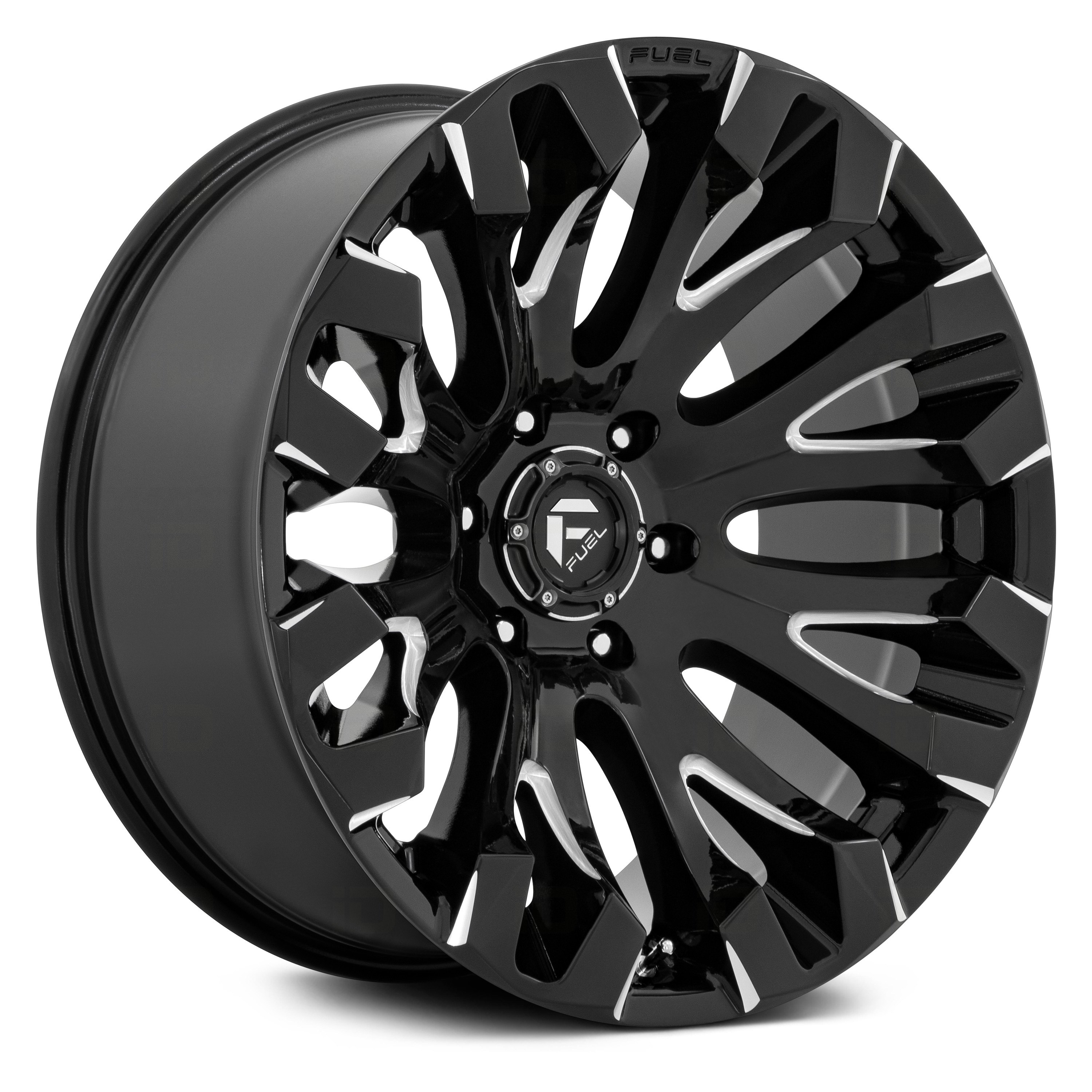 FUEL® D828 QUAKE 1PC Wheels - Gloss Black with Milled Accents Rims 