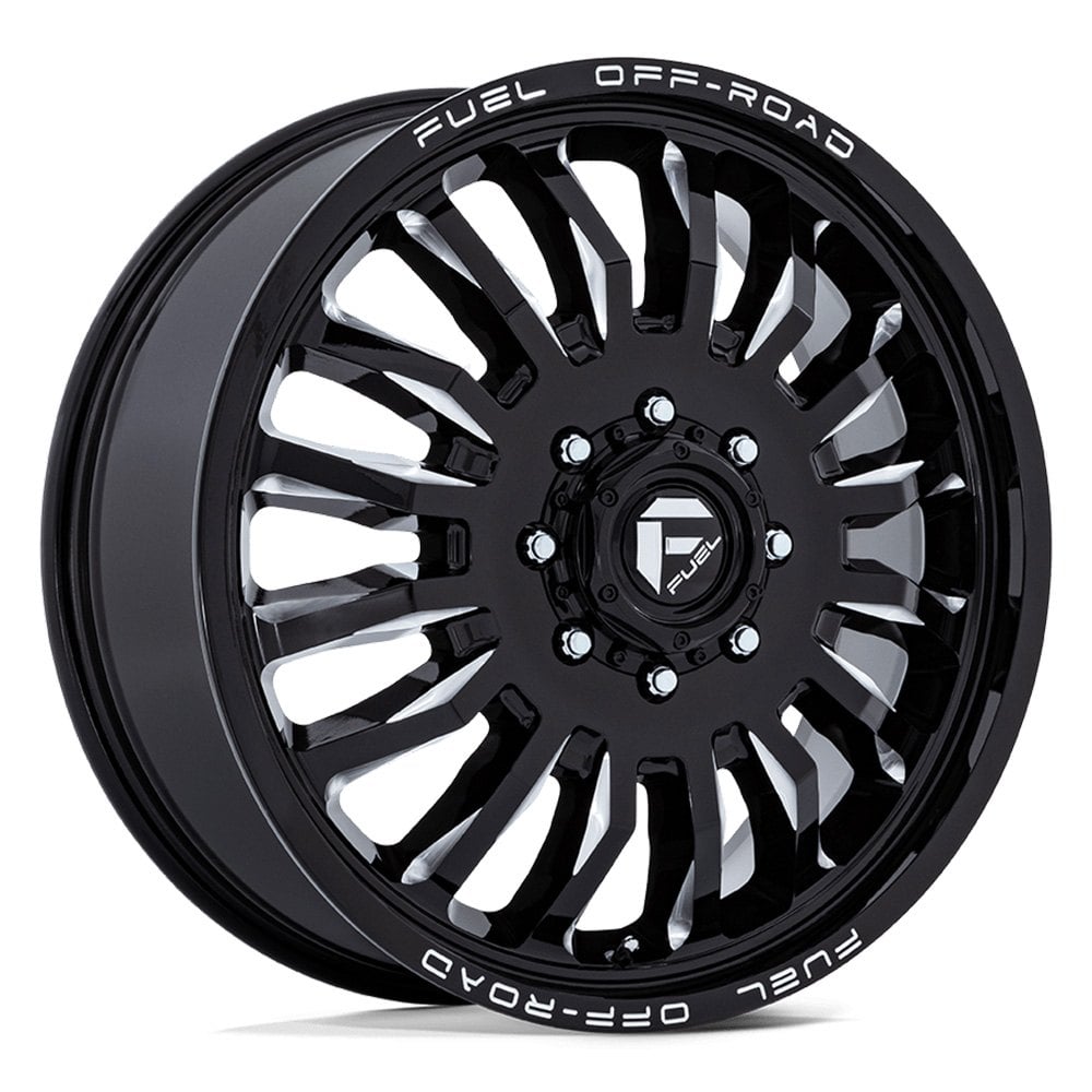 FUEL® D868 ARC DUALLY Wheels - Gloss Black with Milled Accents Rims