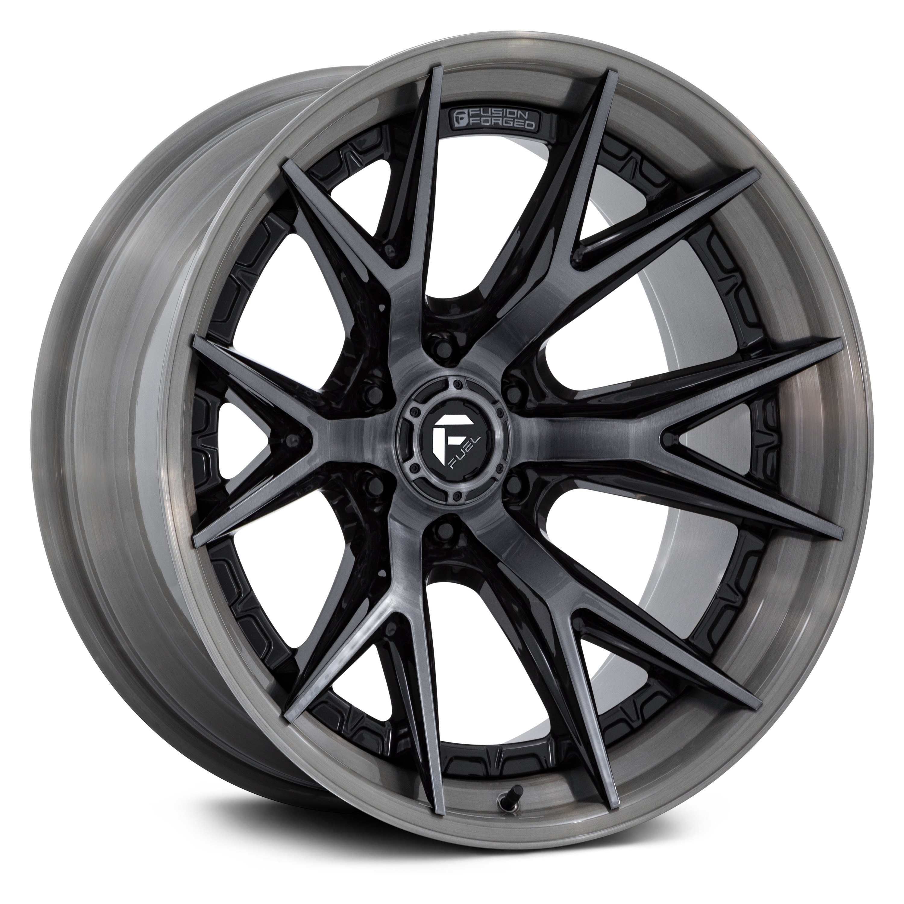 FUEL FUSION FORGED® FC402 CATALYST Wheels - Gloss Black Brushed Dark Tint  Rims - FC402BT24126344N
