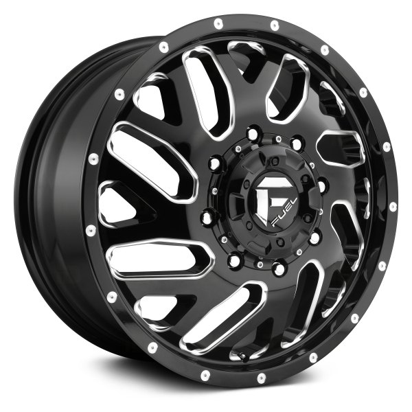 FUEL® - D581 DUALLY TRITON 1PC Front Black with Milled Accents