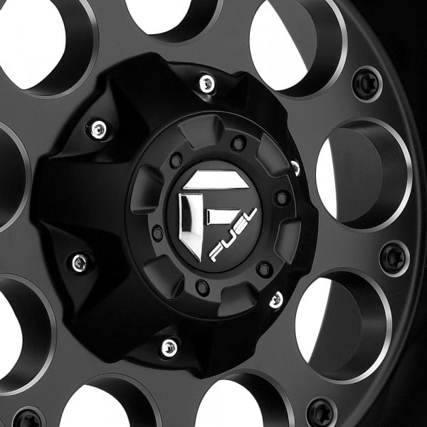 FUEL OFFROAD D525 REVOLVER フューエル リボルバー4本 Fuel Off-Road D525 Revolver Matte Black Milled - PowerHouse Wheels