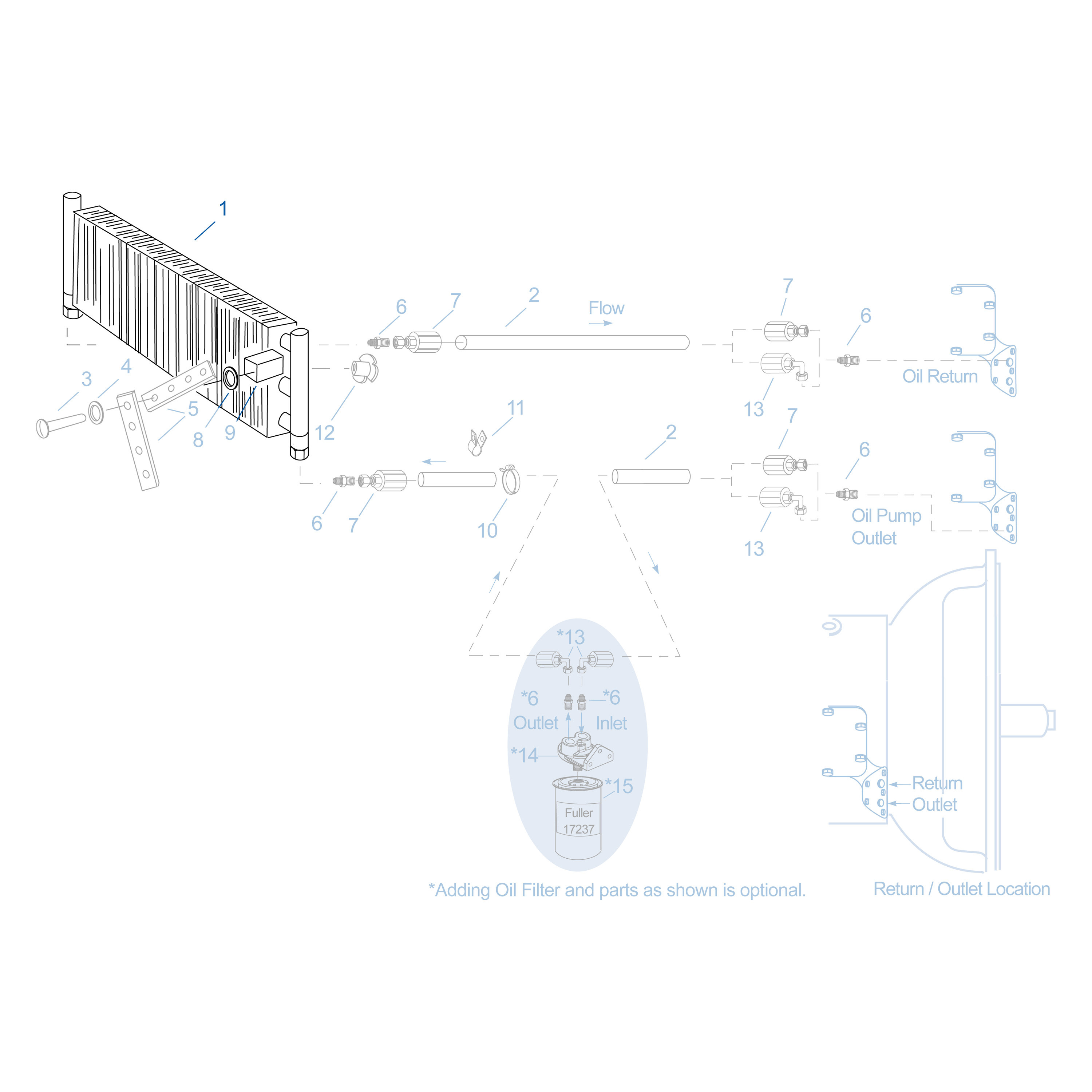 Fuller® 18025 - Manual Transmission Oil Cooler