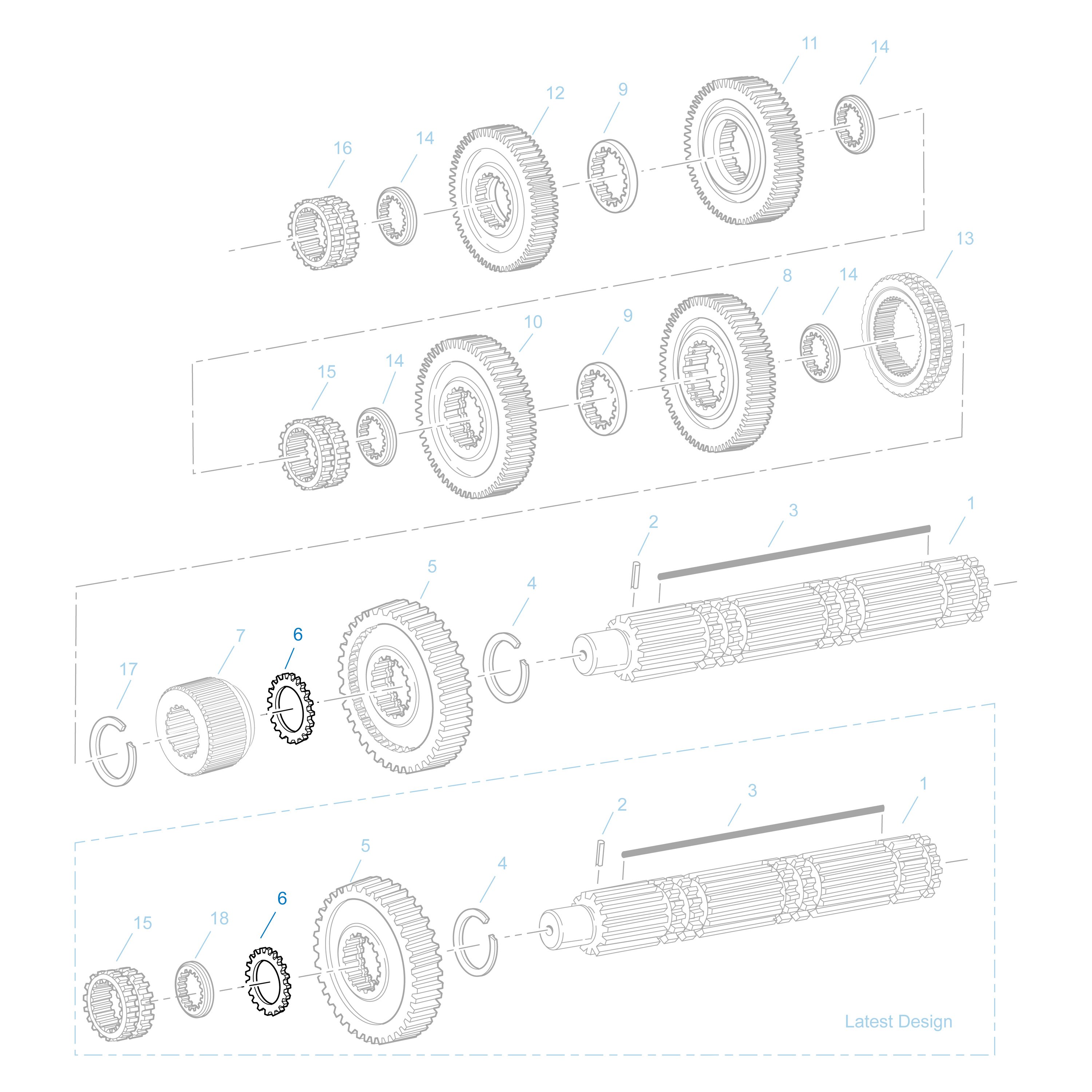 Fuller® 4302047B Manual Transmission Input Shaft Spacer