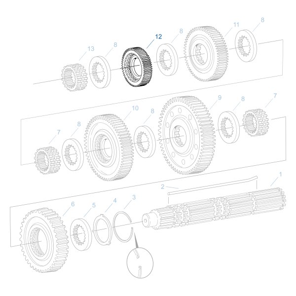 Fuller® 4304001 Manual Transmission Main Shaft