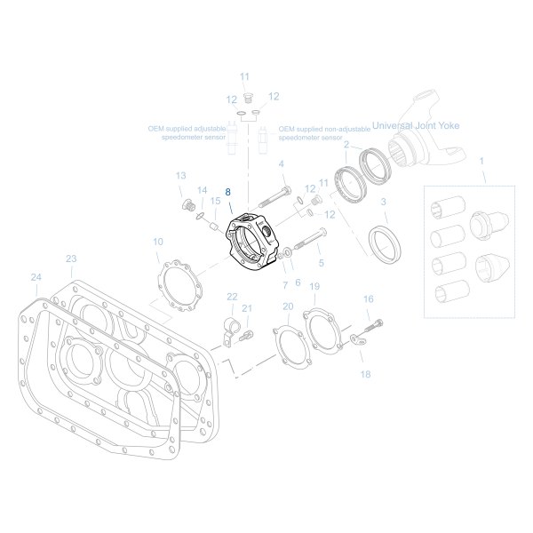 Fuller® - Manual Transmission Output Shaft Bearing Cover Assembly
