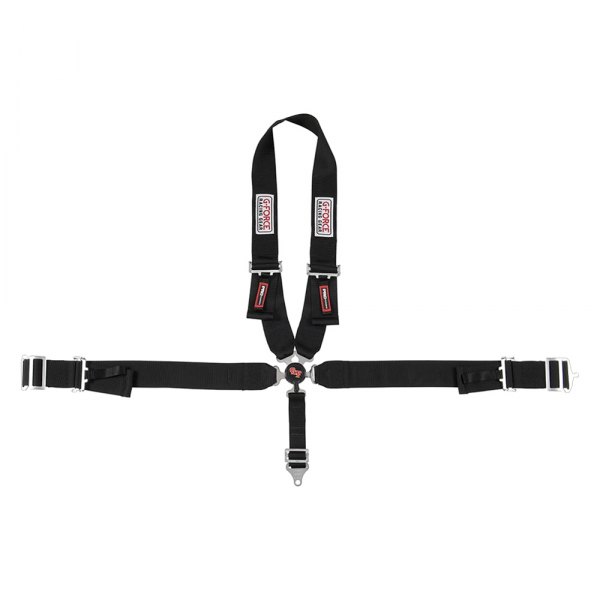 G-Force Racing Gear® - 5-Point Camlock U-Type Harness Set Pull-Down Style, Black, 3"