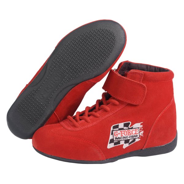 G-Force Racing Gear® - GF235 Series Red 5 Racegrip Mid-Top Shoes