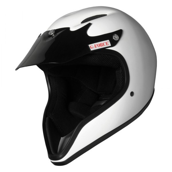 G-Force Racing Gear® - Pro Pit Fiber Reinforced White Polymer XL Racing Helmet