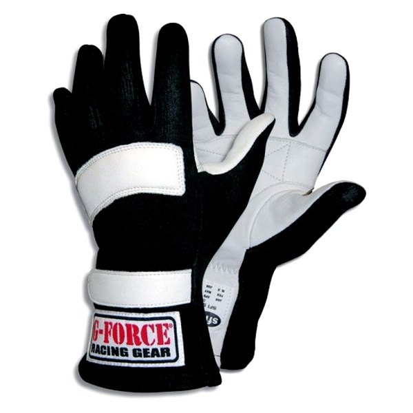 G-Force Racing Gear® - G5 Series Black L Racing Gloves