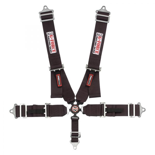 G-Force Racing Gear® - 5-Point Camlock Individual Shoulder Harness Set Pull-Down Style, Black, 3"