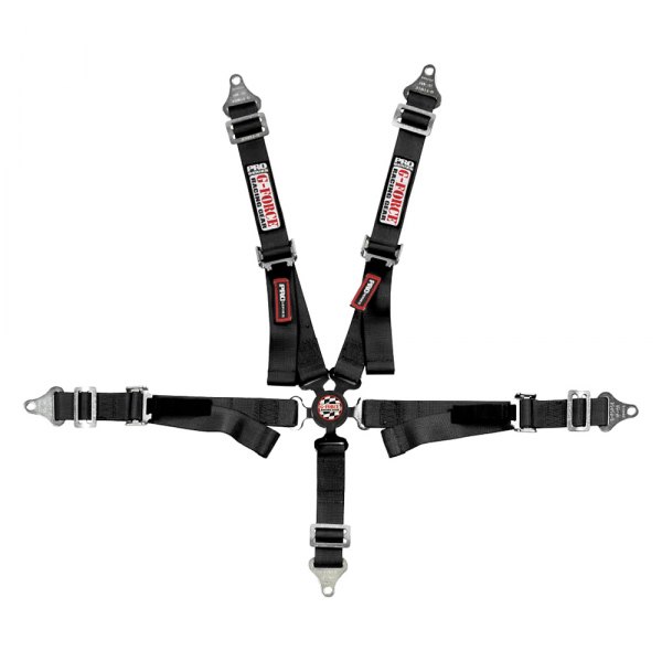 G-Force Racing Gear® - 6-Point Camlock Individual Shoulder Harness Set Pull-Up Style, Black, 3"